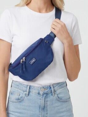 The Foldie Crossbody Belt Bag Navy Rfid